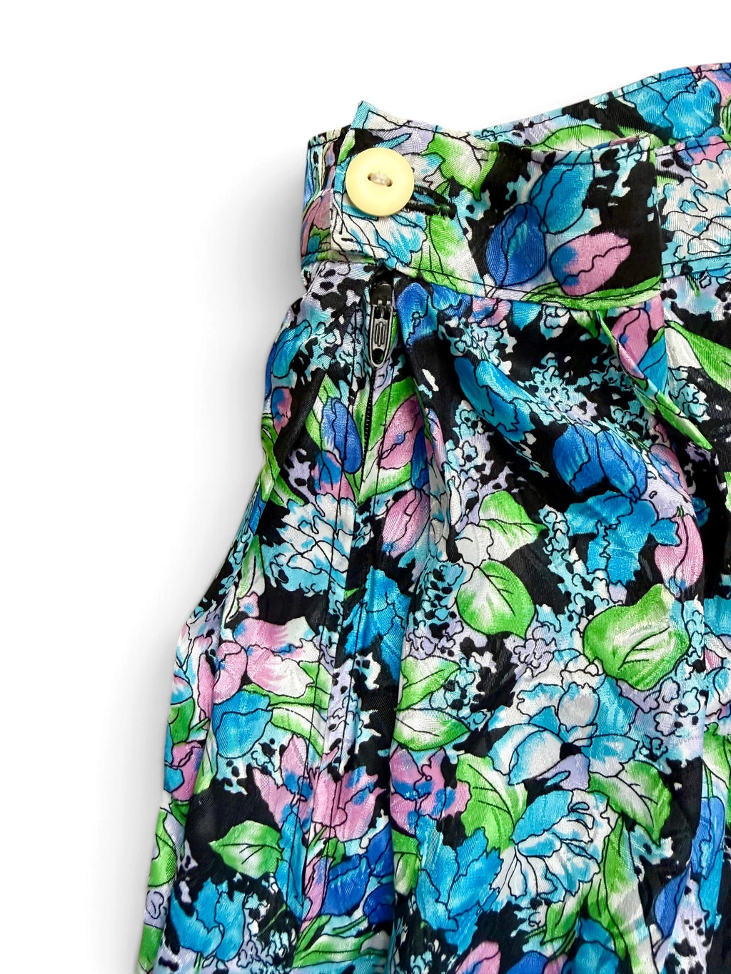 Floral Print Vintage Midi Skirt