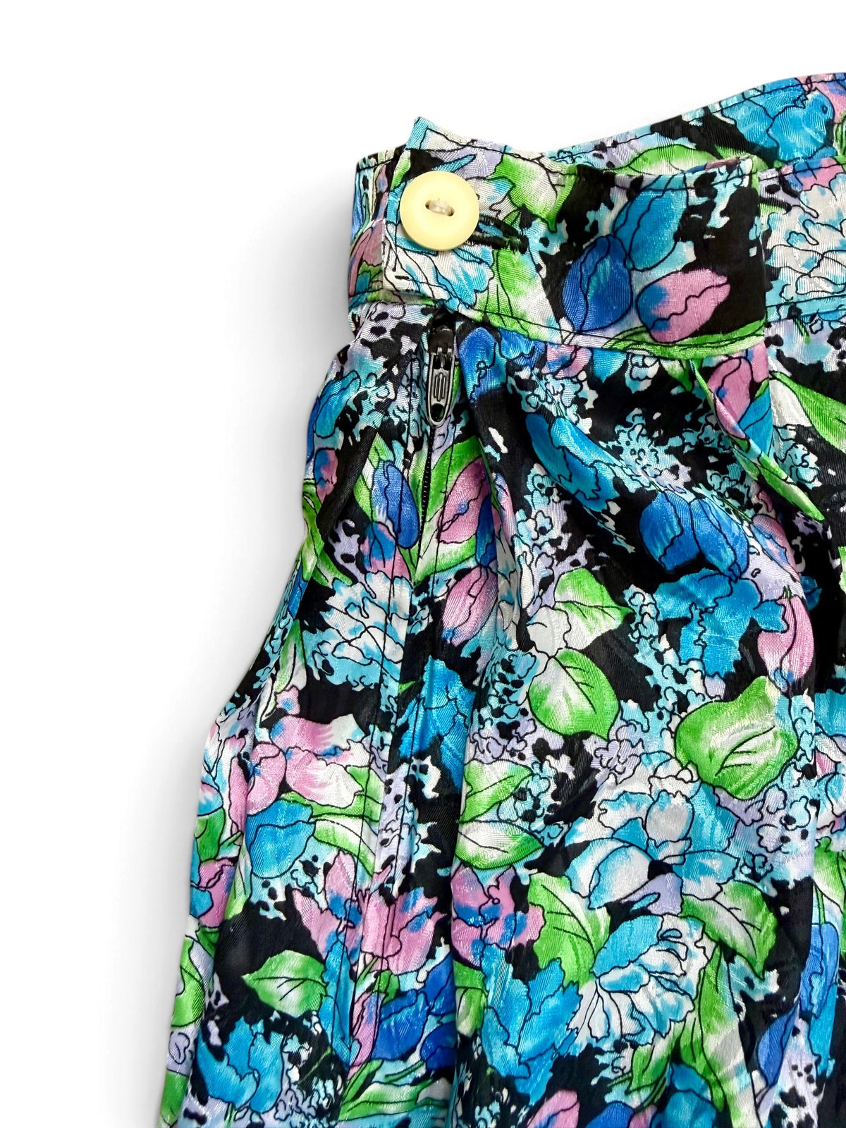 Floral Print Vintage Midi Skirt