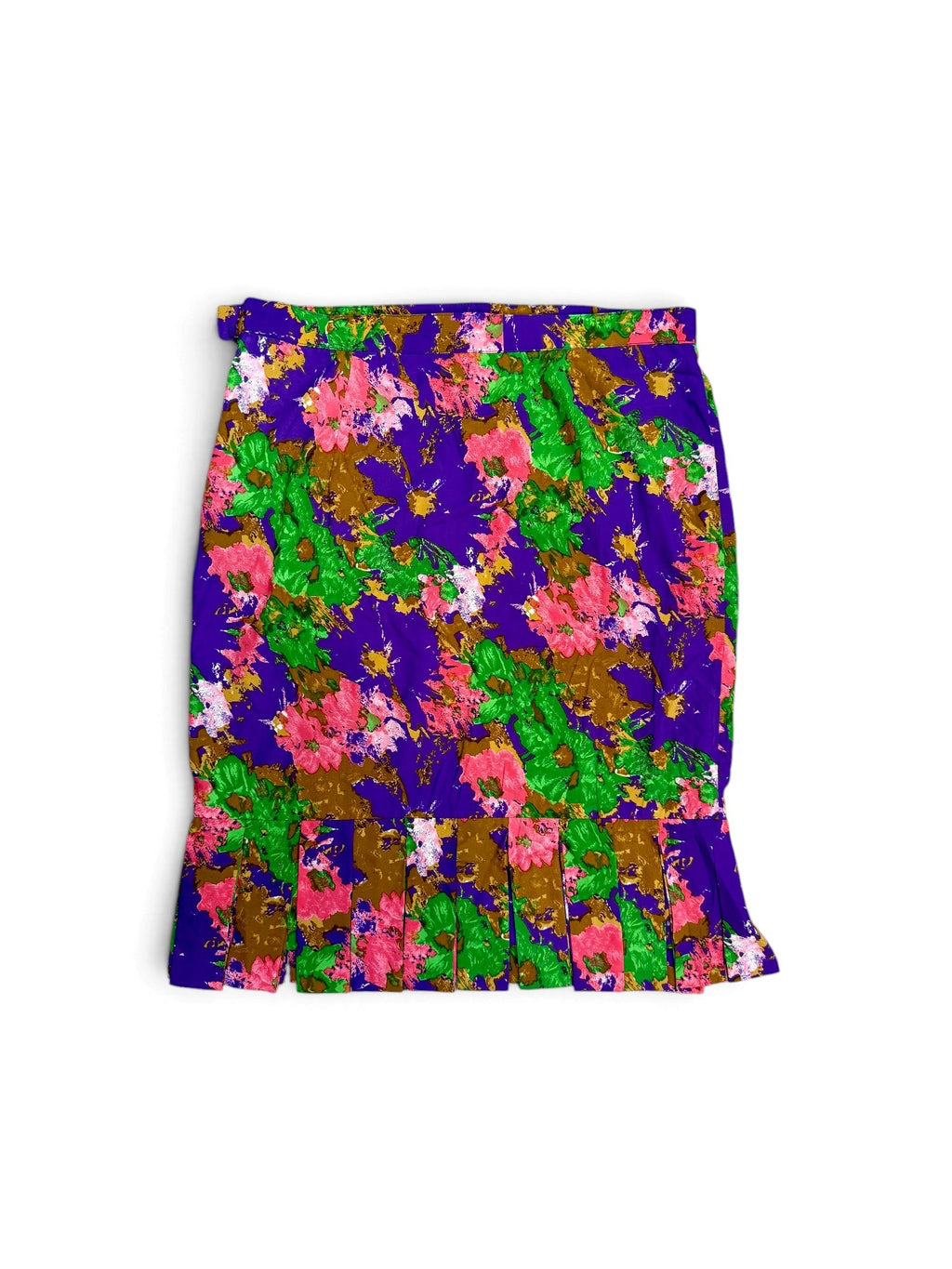 Floral Print Vintage Midi Skirt