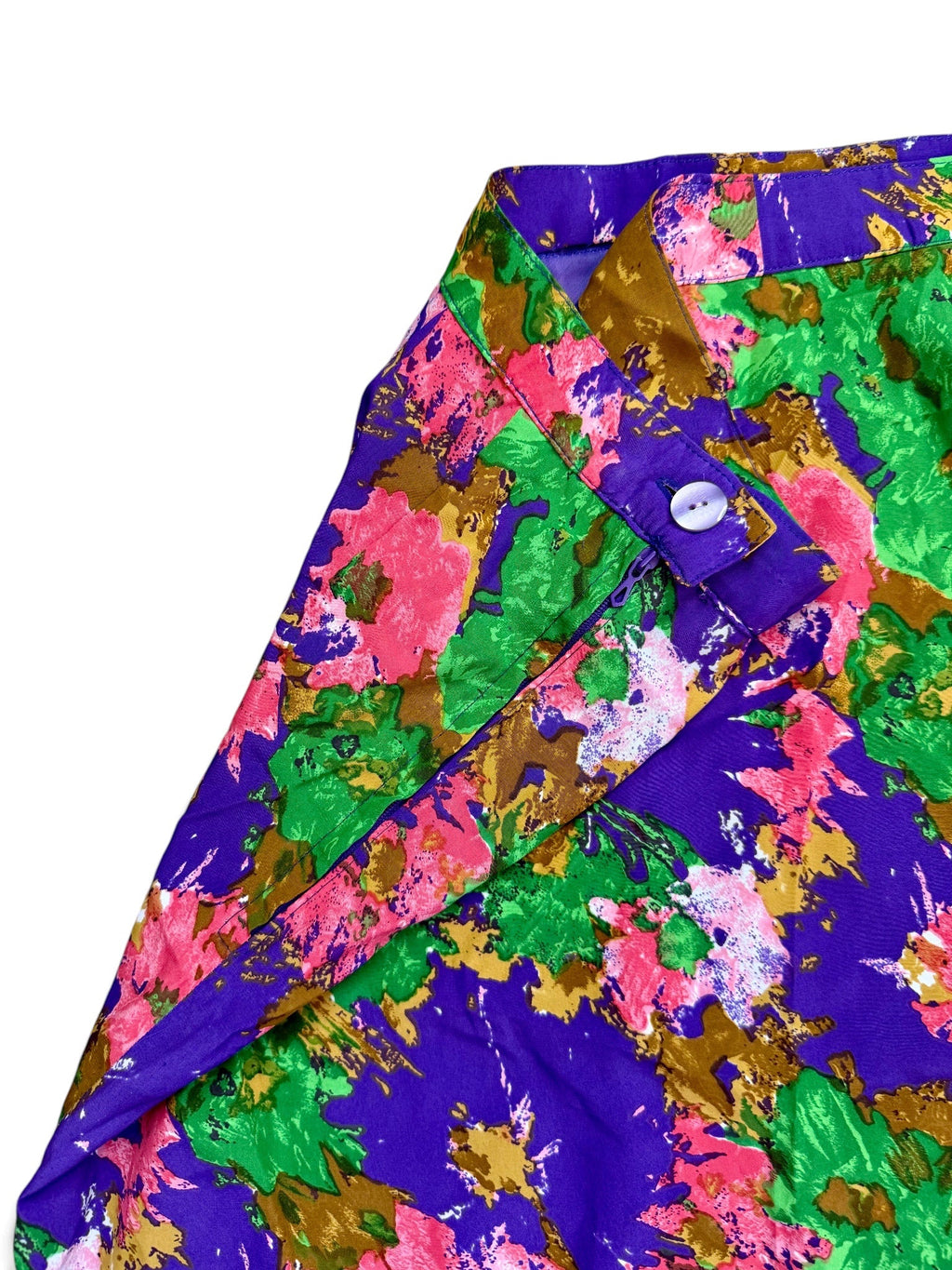 Floral Print Vintage Midi Skirt