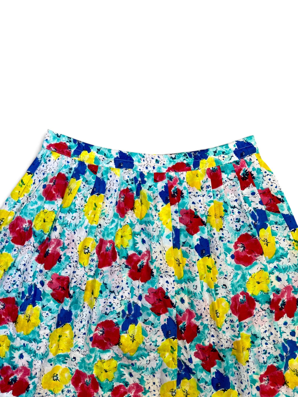 Floral Print Vintage Midi Skirt