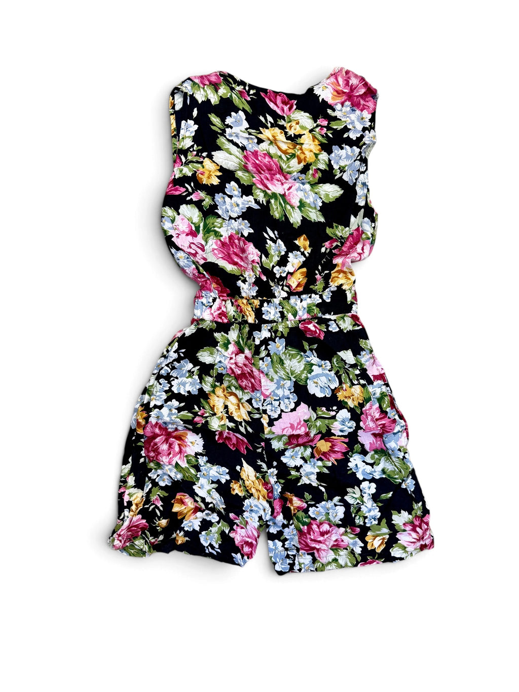 Pink Floral Vintage Jumpsuit