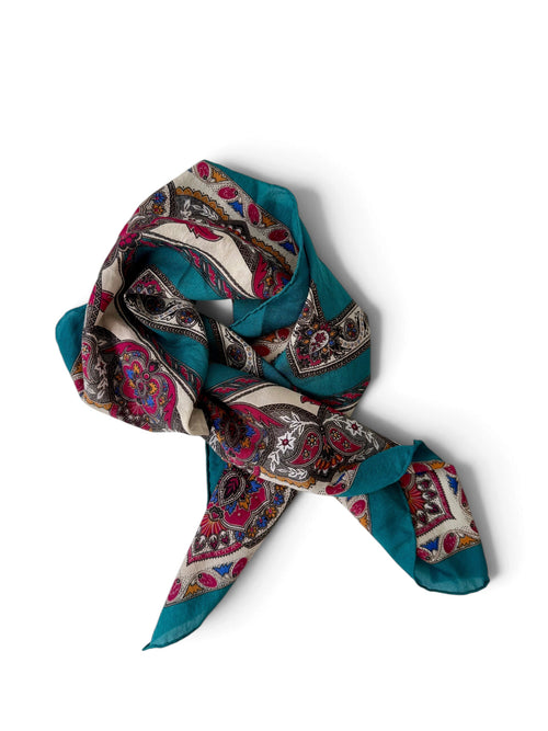 80s–90s Colourful Printed Scarf