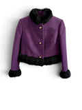 Saint-Simon Purple Vintage Cropped Jacket