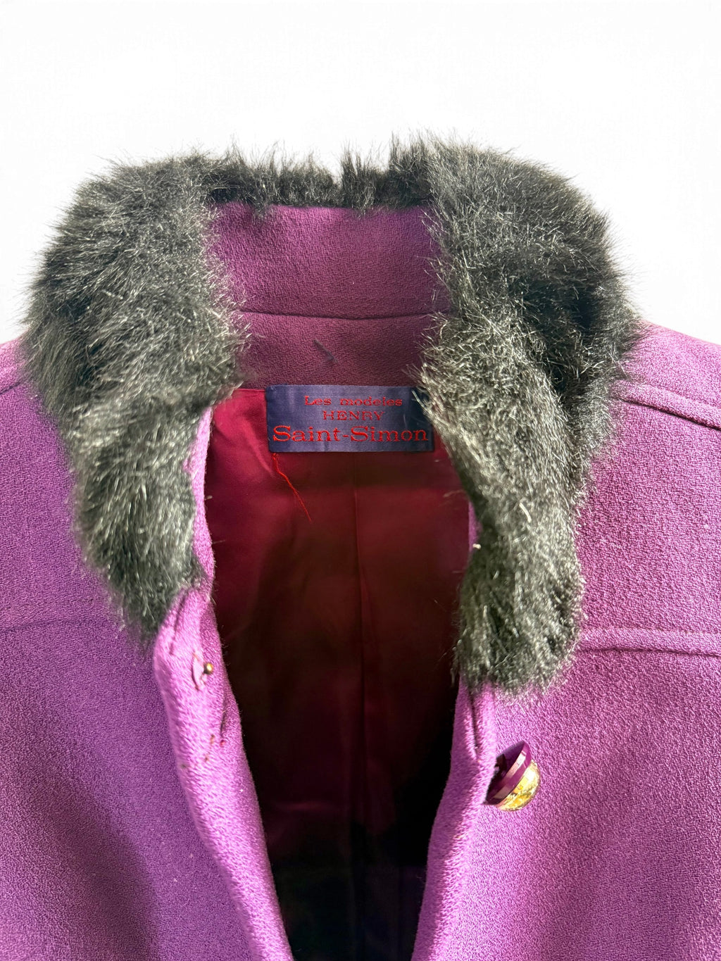 Saint-Simon Purple Vintage Cropped Jacket