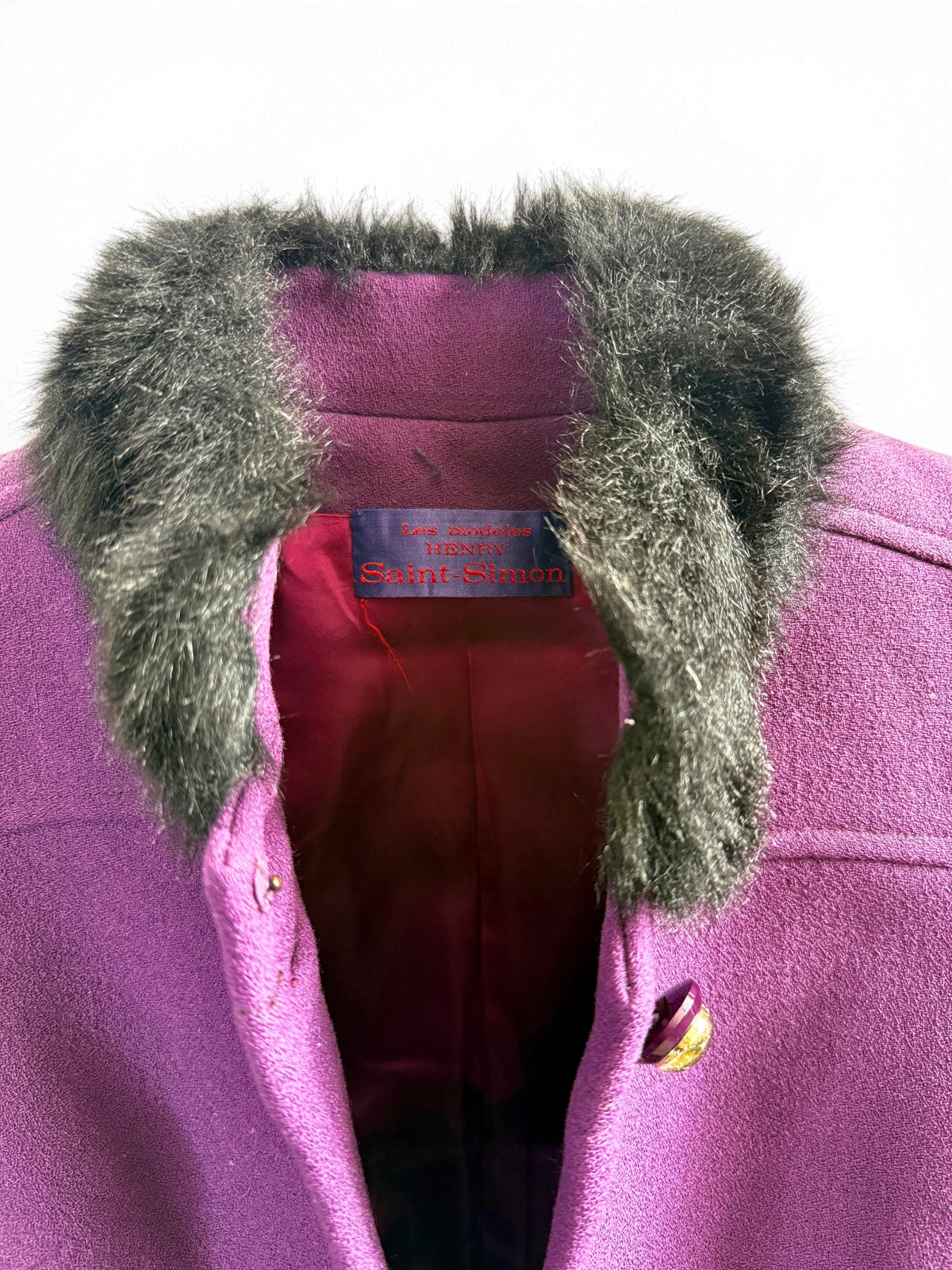 Saint-Simon Purple Vintage Cropped Jacket