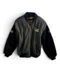 1995 Plácido Domingo Vintage Suede Sleeve Bomber Jacket