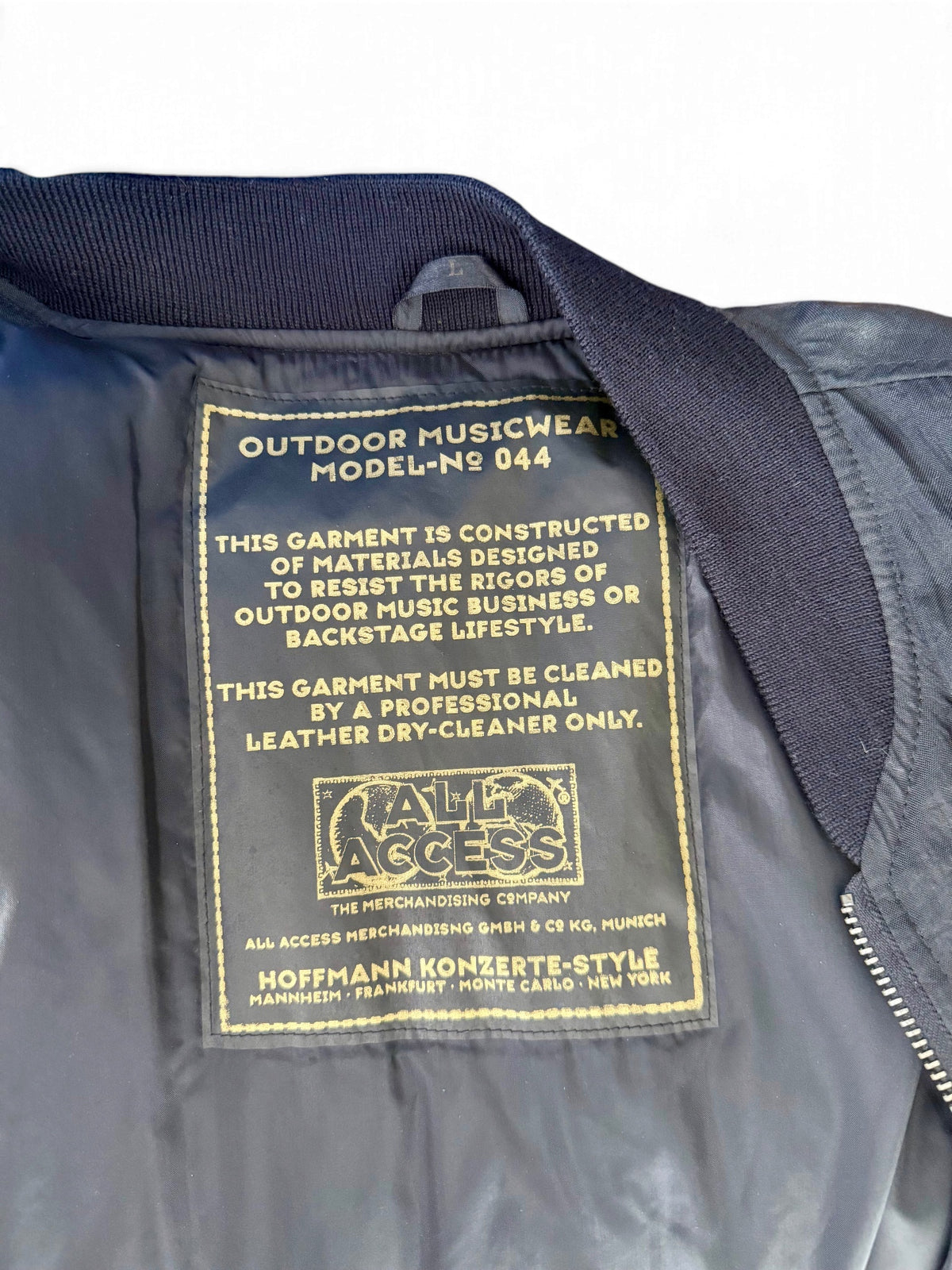 1995 Plácido Domingo Vintage Suede Sleeve Bomber Jacket