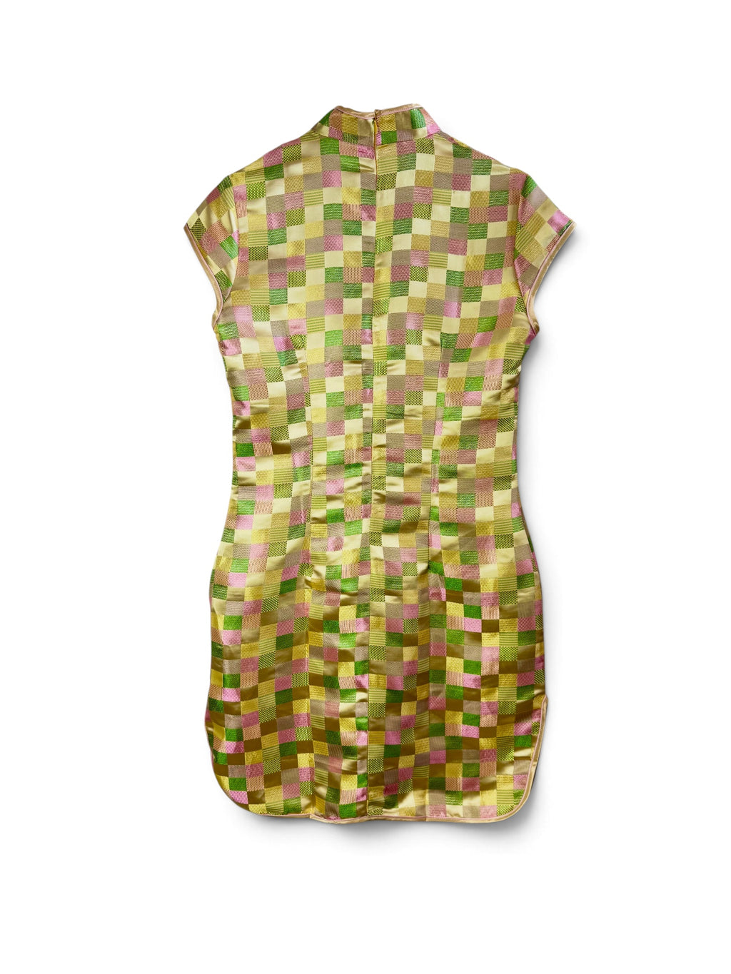 Chinese-Inspired Satin Cheongsam Mini Dress