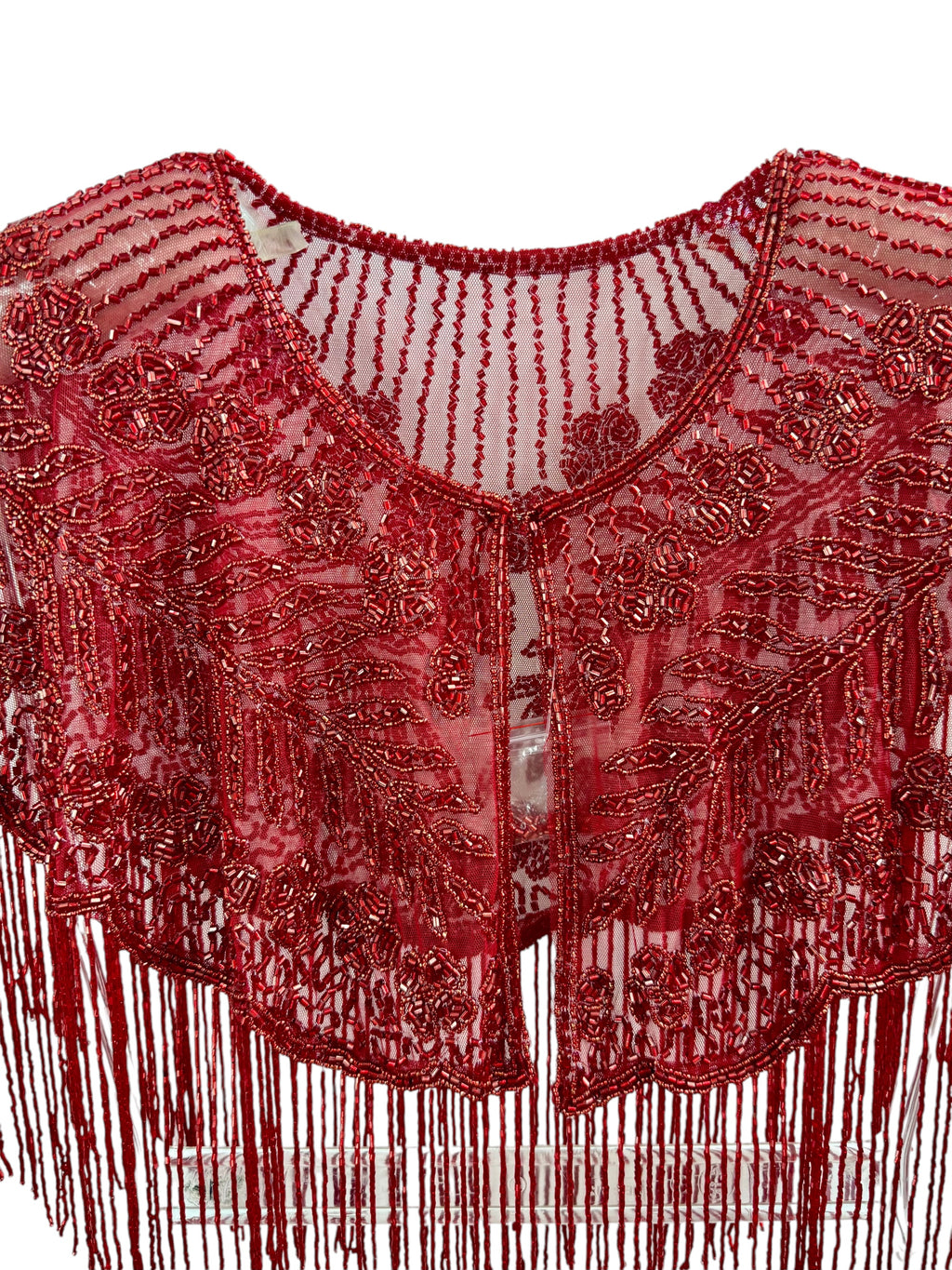 Indian Beaded Fringe Capelet