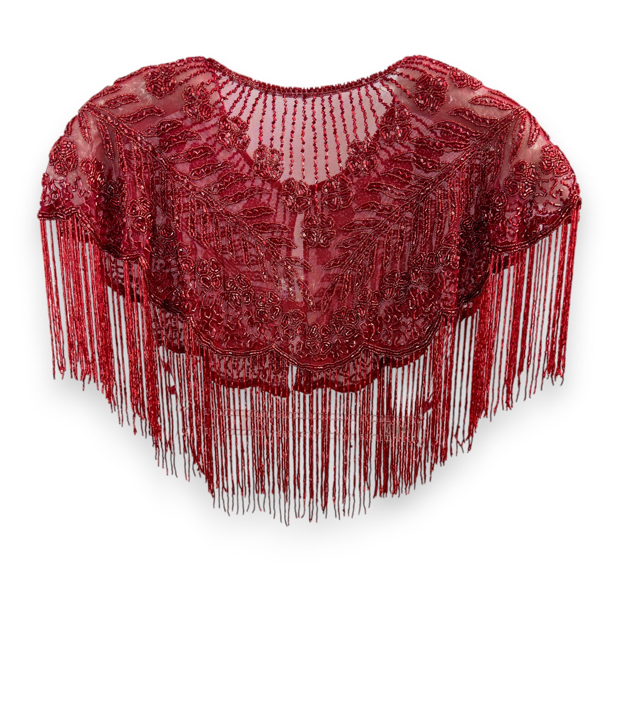 Indian Beaded Fringe Capelet