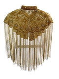 Gold Beaded Fringe Capelet