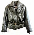 Vintage Belted Leather Biker Jacket