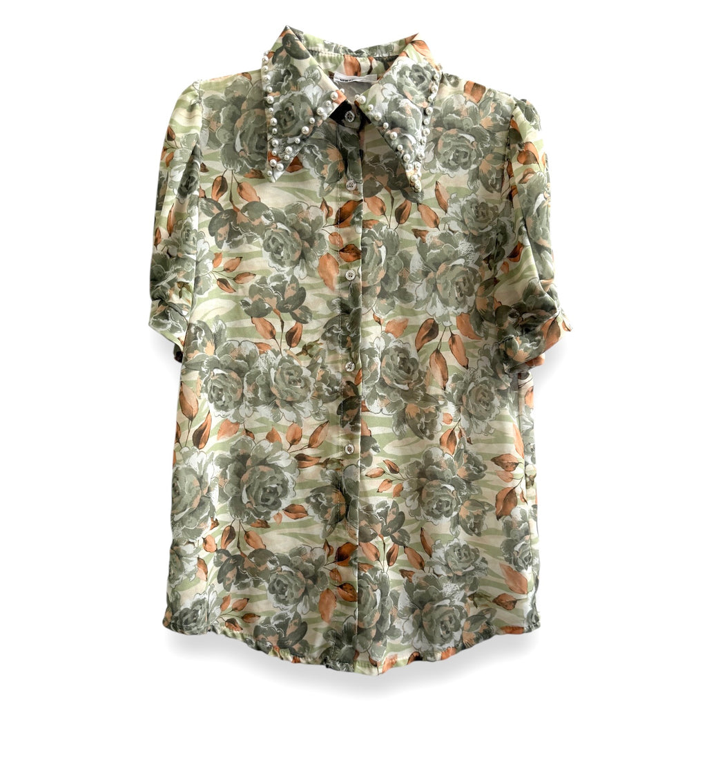 Sheer Floral Vintage Shirt