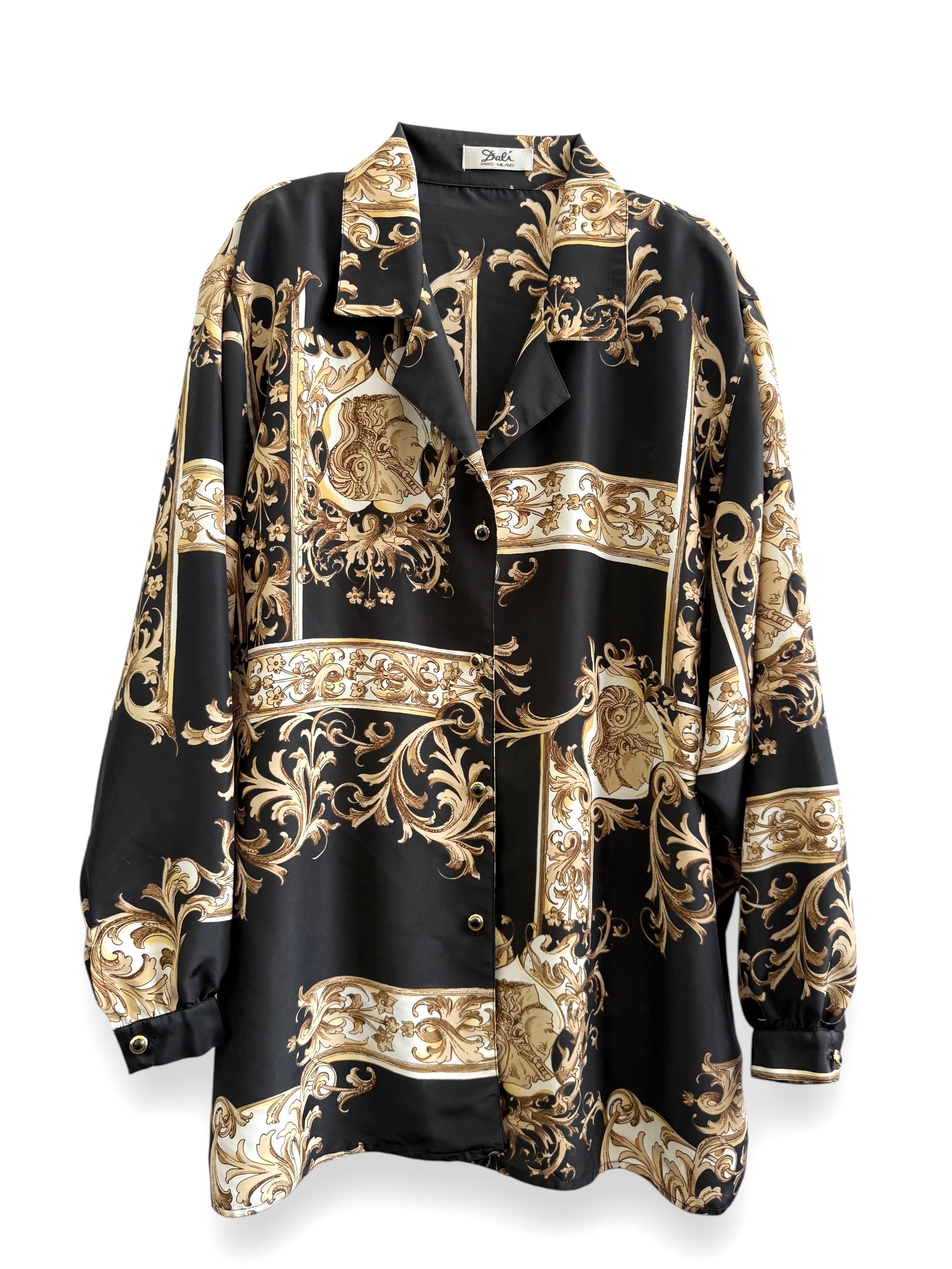 Black & Gold Baroque Vintage Shirt