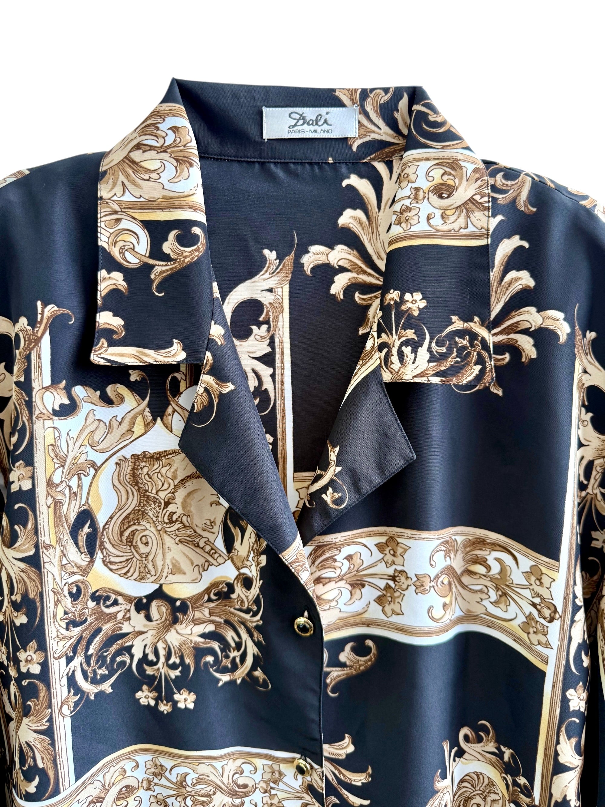Black & Gold Baroque Vintage Shirt