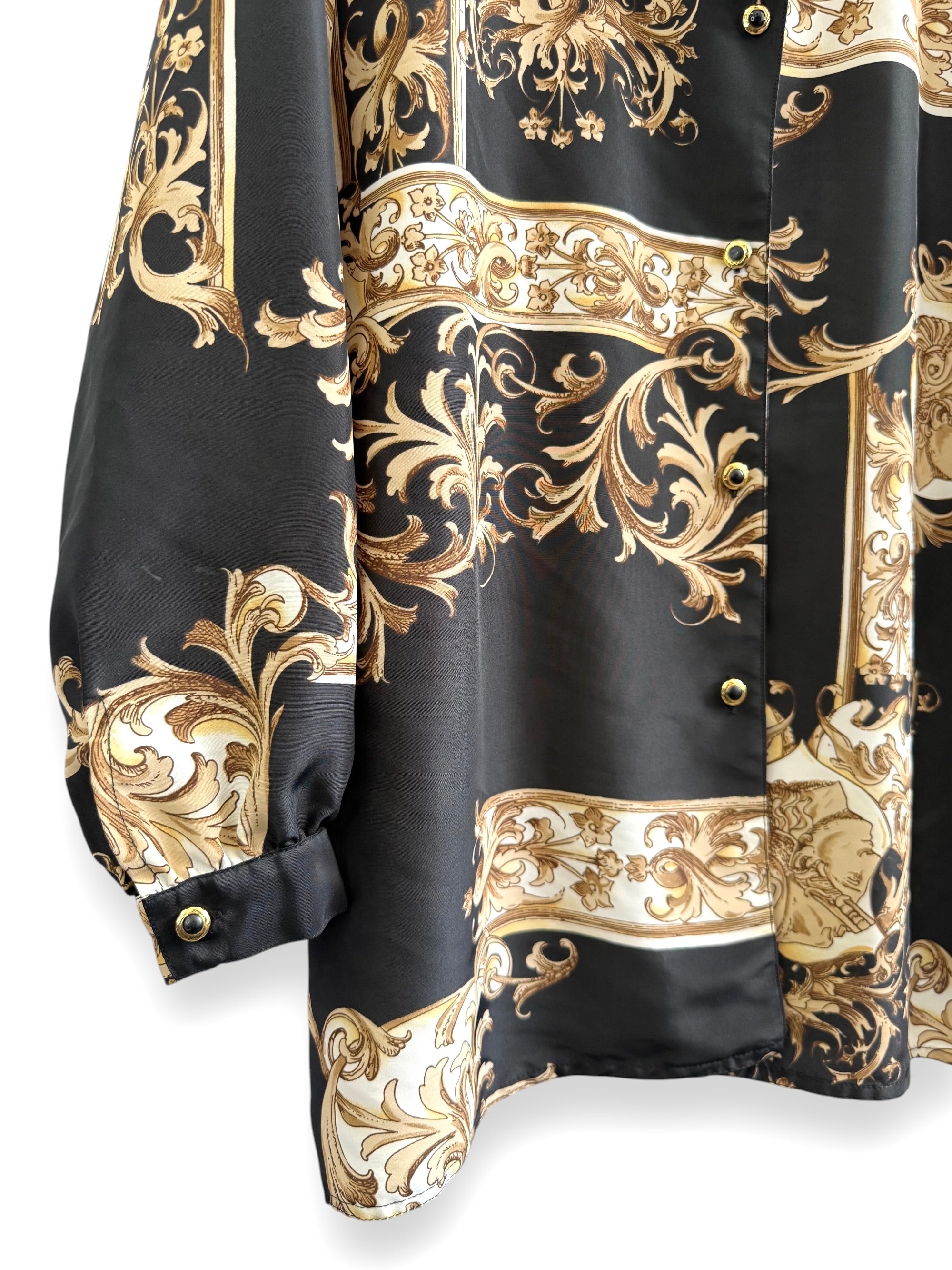 Black & Gold Baroque Vintage Shirt