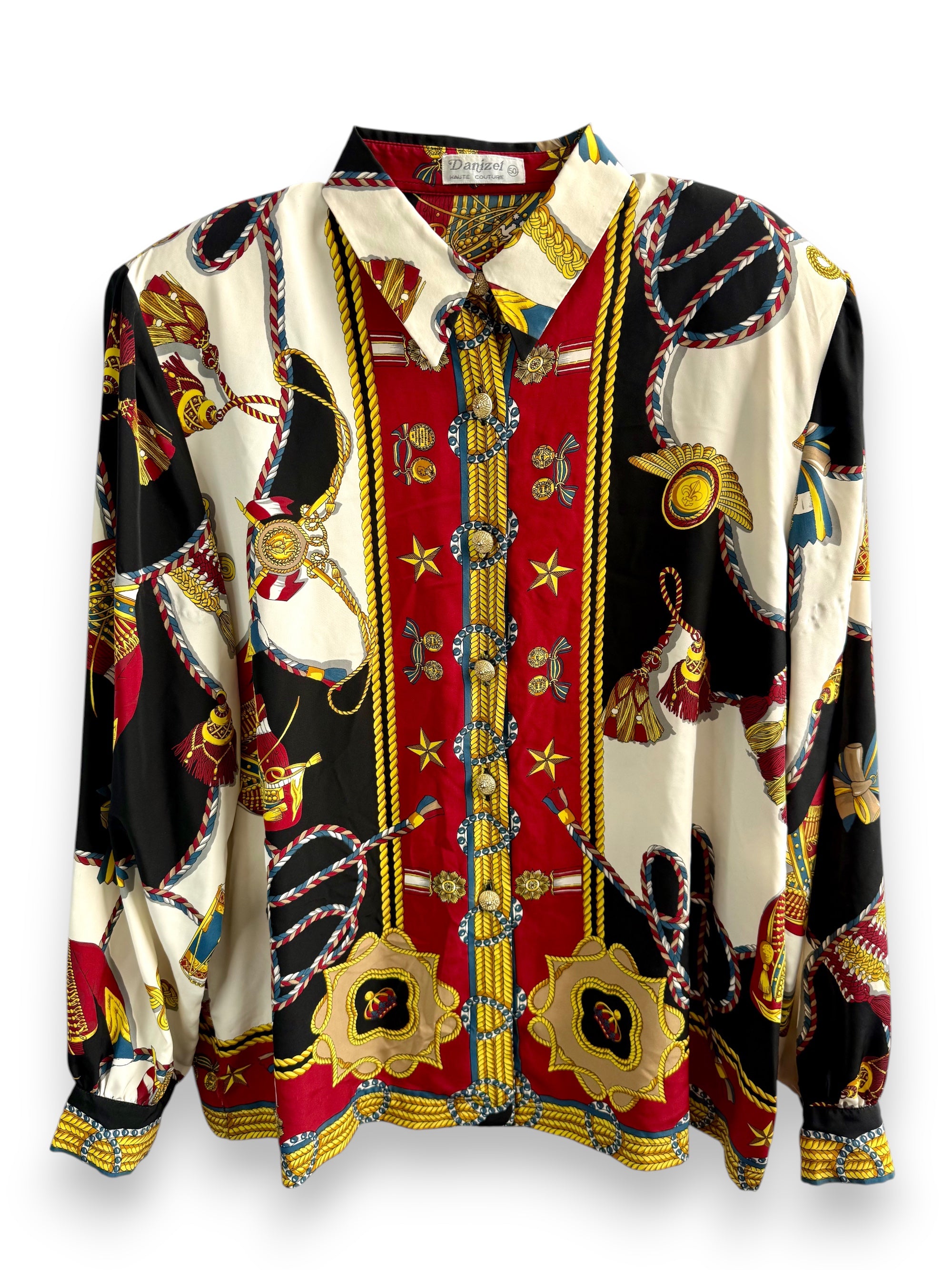 Vintage DANIZEL Baroque Print Multicolor Shirt