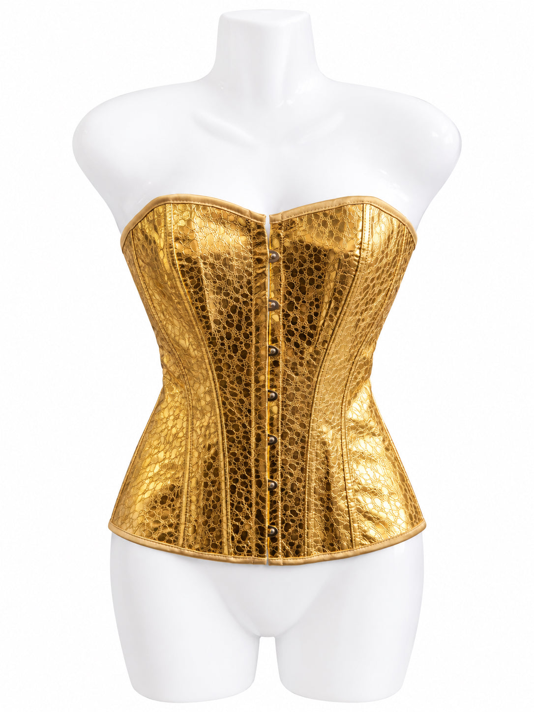 Gold Metallic Vintage-Inspired Corset