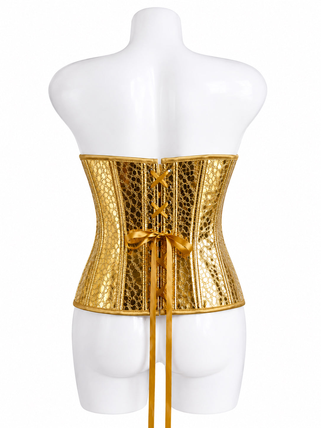 Gold Metallic Vintage-Inspired Corset